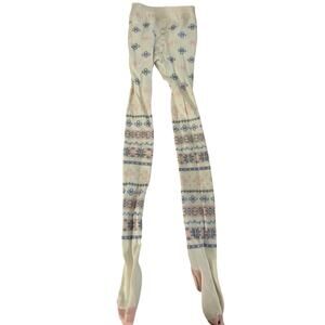 hanna stripe blue pink white tights size 6-8